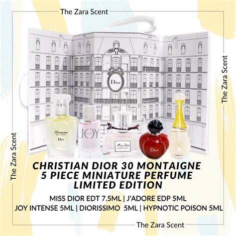 christian dior 30 montaigne 5-piece miniature fragrance collection for women|Le Mini 30 Montaigne: Dior Icon Discovery Set.